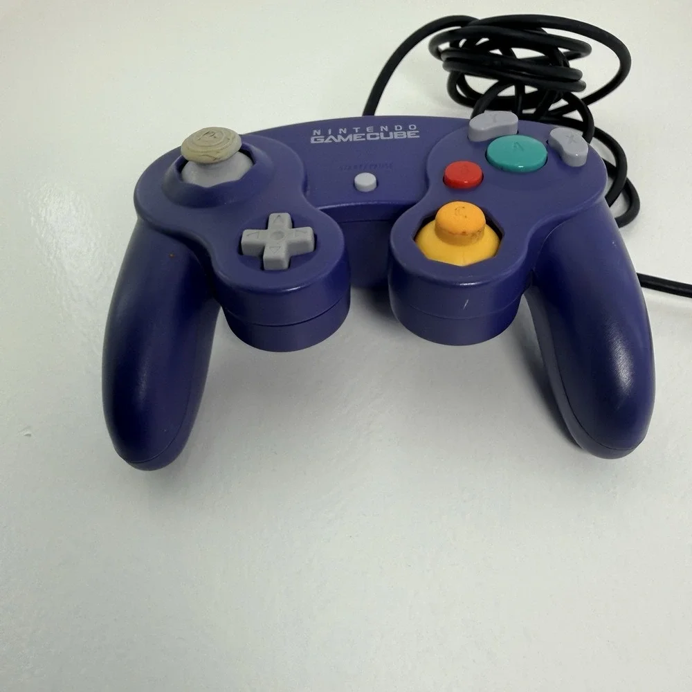 Nintendo GameCube Controller Purple Indigo OEM Original DOL-003 Tested & Working